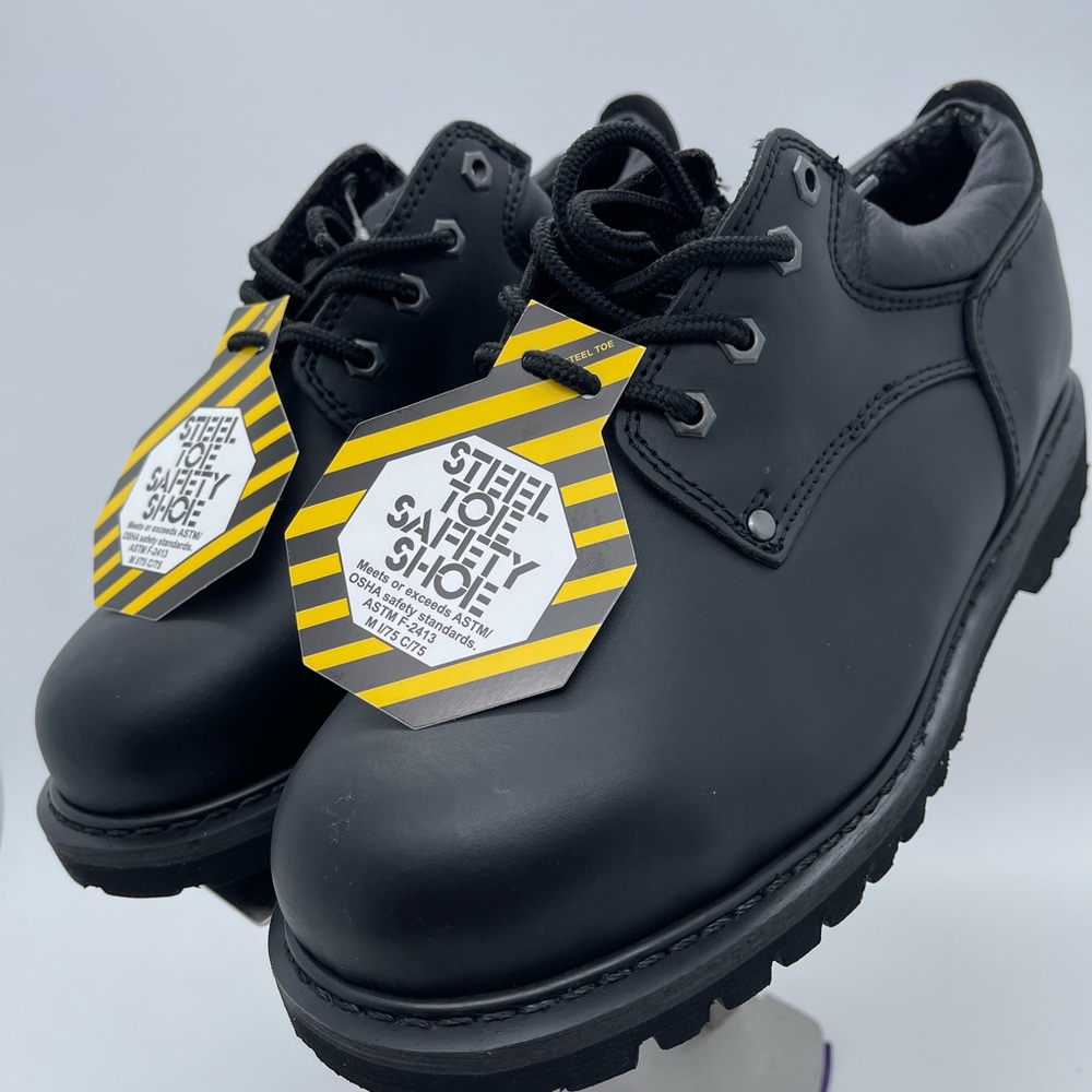 Steel Toe Men’s Leather Upper Oxford Safety Work Comfortable  Shoes